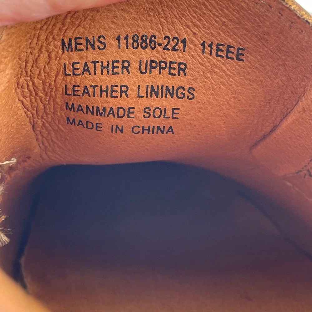 Florsheim Men Leather Rucci Penny Loafers Dress Shoes Cognac 11 EEE Wide Fit NEW